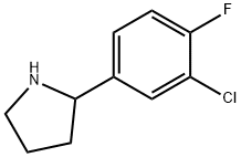 2-(3-氯-4-氟苯基)吡咯烷 结构式