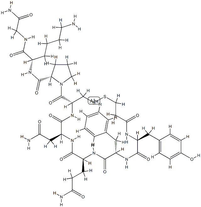 3-MERCAPTOPROPIONYL-TYR-PHE-GLN-ASN-CYS-PRO-LYS-GLY-NH2, (DISULFIDE BOND)|(DEAMINO-CYS1,LYS8)-VASOPRESSIN