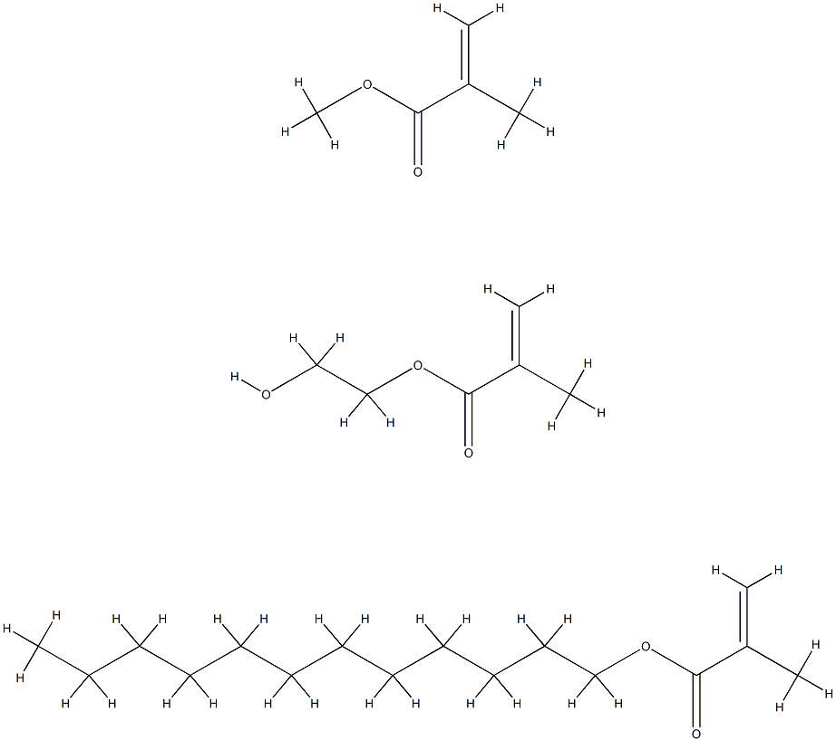 2-Propenoic acid, 2-methyl-, dodecyl ester, polymer with 2-hydroxyethyl 2-methyl-2-propenoate and methyl 2-methyl-2-propenoate Structure
