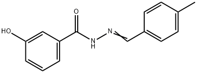(E)-3-hydroxy-N-(4-methylbenzylidene)benzohydrazide Struktur