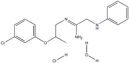 2-アニリノ-N1-[2-(3-クロロフェノキシ)プロピル]アセトアミジン·塩酸塩 化学構造式
