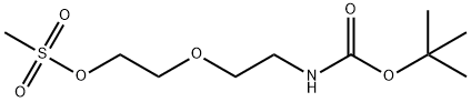 t-Boc-N-Amido-PEG2-Ms 结构式