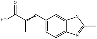 6-Benzothiazoleacrylic  acid,  -alpha-,2-dimethyl-  (7CI,8CI) 结构式