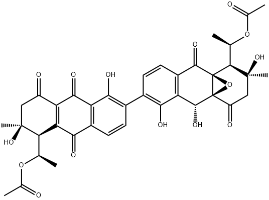 9-Deoxo-4aα,9aα-epoxy-4a,9a-dihydro-9β-hydroxyjulichrome Q 11,11'-diacetate 结构式