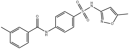 3-methyl-N-(4-{[(5-methyl-3-isoxazolyl)amino]sulfonyl}phenyl)benzamide,302951-45-7,结构式