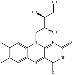 1-Deoxy-1-[3,4-dihydro-7,8-dimethyl-2,4-dioxobenzo[g]pteridine-10(2H)-yl]-D-erythritol Structure