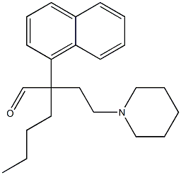 α-Butyl-α-(1-naphtyl)-1-piperidinebutanal 结构式