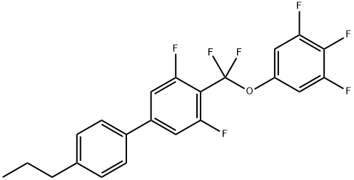 4-*difluoro(3,4,5-trifluorophenoxy)-methyl]-3,5-difluoro-4'-propyl-1,1'-biphenyl Structure