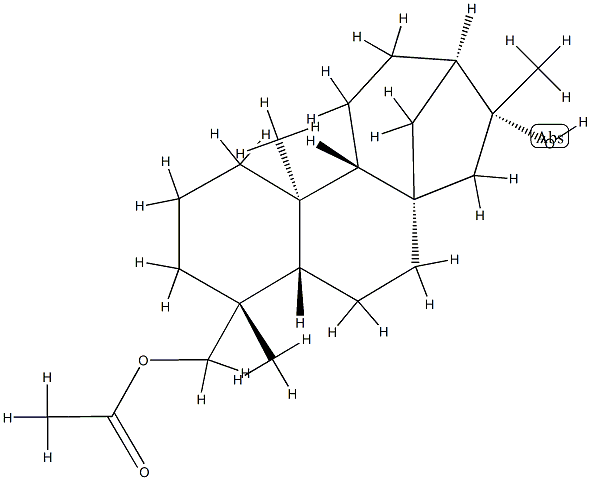 カウラン-16,18-ジオール18-アセタート 化学構造式