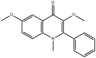 1-メチル-2-フェニル-3,6-ジメトキシキノリン-4(1H)-オン 化学構造式