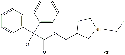 ACETIC ACID, 2,2-DIPHENYL-2-METHOXY-, (1-ETHYL-3-PYRROLIDINYL)METHYL E STER, HYDR 结构式