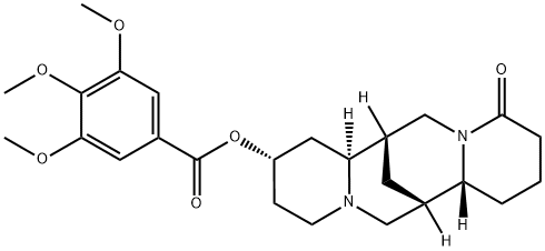 3,4,5-Trimethoxybenzoic acid [(2S,7aα,14aβ)-dodecahydro-11-oxo-7α,14α-methano-2H,6H-dipyrido[1,2-a:1',2'-e][1,5]diazocin-2β-yl] ester Structure