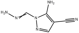 1H-Pyrazole-4-carbonitrile,5-amino-1-(hydrazonomethyl)-(9CI) Structure