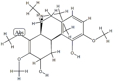 7,8-Didehydro-3,7,8-trimethoxy-17-methylhasubanan-4,6-diol Structure