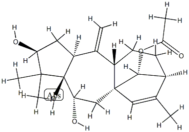 (14R)-Grayanotoxa-10(20),15-diene-3β,5,6β,14-tetrol 14-acetate Struktur