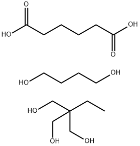Hexanedioic acid, polymer with 1,4-butanediol and 2-ethyl-2-(hydroxymethyl)-1,3-propanediol Struktur