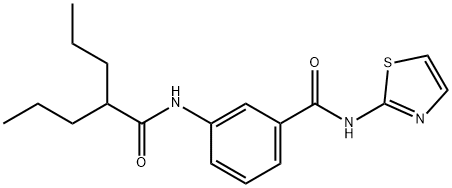 305357-84-0 3-[(2-propylpentanoyl)amino]-N-(1,3-thiazol-2-yl)benzamide