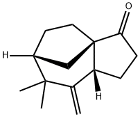 7,7-Dimethyl-8-methylene-1,2,4,5,6,7,8,8aα-octahydro-3H-3aα,6α-methanoazulene-3-one Structure