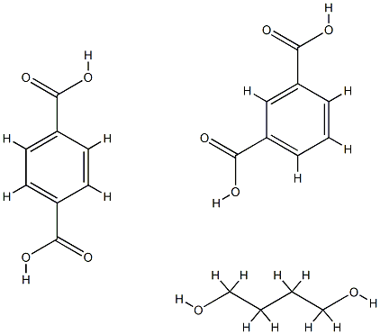 1,3-苯二甲酸与1,4-苯二甲酸和1,4-丁二醇的聚合物, 30580-17-7, 结构式