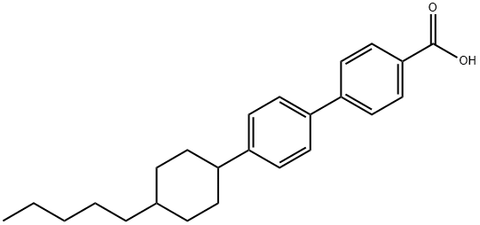 4'-(4-pentylcyclohexyl)biphenyl-4-carboxylic acid Structure