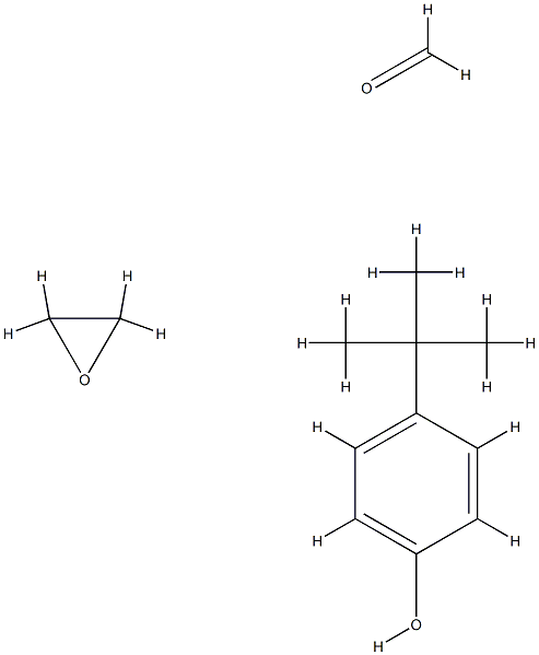 甲醛与4-(1,1-二甲基乙基)苯酚和环氧乙烷的聚合物, 30704-63-3, 结构式