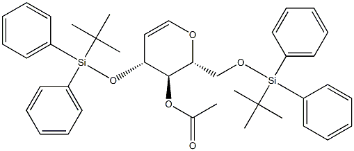 4-O-乙酰基-3,6-二-O-(叔丁基二苯基甲硅烷基)-D-葡萄烯糖, 308103-44-8, 结构式