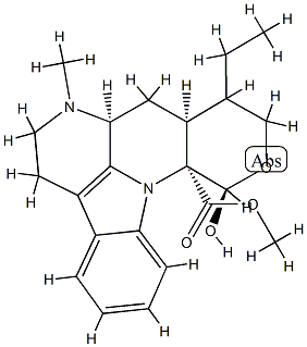 (7aS)-9-Ethyl-5,6,7,7aα,8,8aα,9,10-octahydro-12β-hydroxy-7-methylindolo[3,2,1-ij]pyrano[3,4-b][1,5]naphthyridine-12aα(12H)-carboxylic acid methyl ester Structure