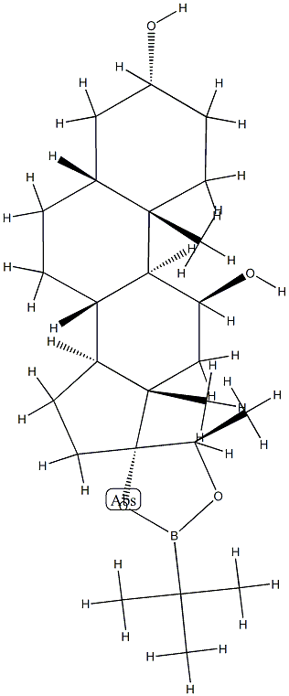 (20R)-17,20-[(tert-Butylboranediyl)bis(oxy)]-5β-pregna-3α,11β-diol Structure