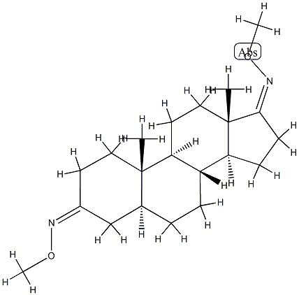 5α-Androstane-3,17-dione bis(O-methyl oxime),3091-35-8,结构式