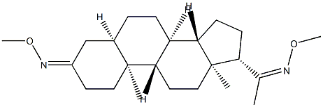 5β-プレグナン-3,20-ジオンビス(O-メチルオキシム) 化学構造式