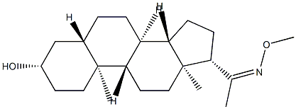 3β-ヒドロキシ-5α-プレグナン-20-オンO-メチルオキシム 化学構造式