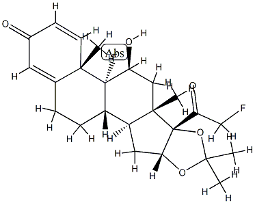 9,21-Difluoro-11β-hydroxy-16α,17-[(1-methylethylidene)bisoxy]pregna-1,4-diene-3,20-dione Struktur