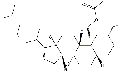 5α-Cholestane-2β,19-diol 19-acetate Structure