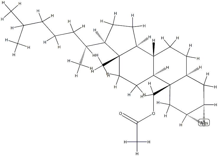 2α,3α-Epoxy-5α-cholestan-19-ol acetate Structure