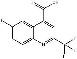 4-?Quinolinecarboxylic acid, 6-?fluoro-?2-?(trifluoromethyl)?- Struktur