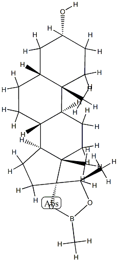 (20R)-17,20-(Methylboranediylbisoxy)-5β-pregnan-3α-ol,31012-66-5,结构式