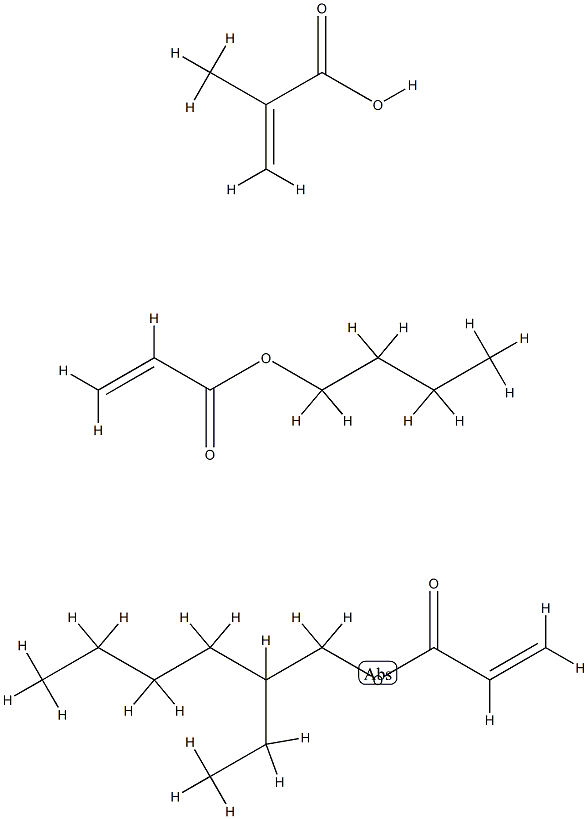 2-甲基-2-丙烯酸与2-丙烯酸丁酯和2-丙烯酸-2-乙基己基酯的聚合物,31071-53-1,结构式