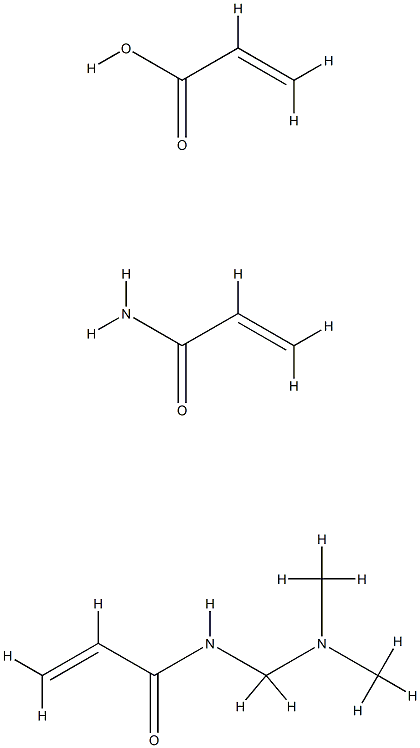 2-Propenoic acid, polymer with N-(dimethylamino)methyl-2-propenamide and 2-propenamide 结构式