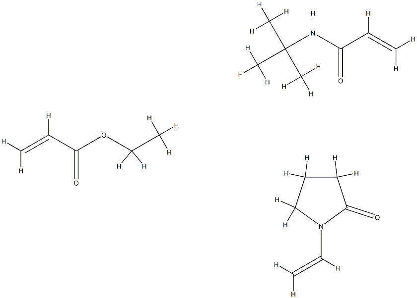 2-Propenoic acid, ethyl ester, polymer with N-(1,1-dimethylethyl)-2-propenamide and 1-ethenyl-2-pyrrolidinone Struktur