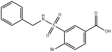 3-(benzylsulfamoyl)-4-bromobenzoic acid Structure