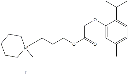 3-(1-methyl-3,4,5,6-tetrahydro-2H-pyridin-1-yl)propyl 2-(5-methyl-2-pr opan-2-yl-phenoxy)acetate iodide Structure