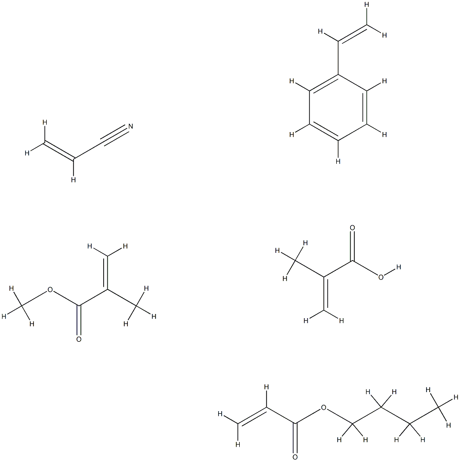 31392-42-4 2-甲基-2-丙烯酸、2-丙烯酸丁基酯、乙烯苯、2-甲基-2-丙烯酸甲酯和2-丙烯腈的聚合物