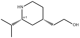 4-Piperidineethanol,2-(1-methylethyl)-,(2R,4S)-rel-(9CI) Structure