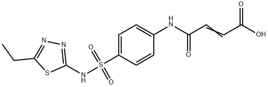 (E)-4-(4-{[(5-ethyl-1,3,4-thiadiazol-2-yl)amino]sulfonyl}anilino)-4-oxo-2-butenoic acid Structure