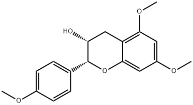 (2R)-3,4-Dihydro-5,7-dimethoxy-2α-(4-methoxyphenyl)-2H-1-benzopyran-3α-ol Struktur