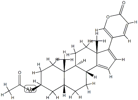 3β-(Acetyloxy)-5β-bufa-14,16,20,22-tetrenolide 结构式