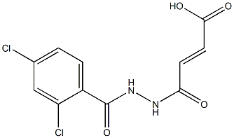 (E)-4-[2-(2,4-dichlorobenzoyl)hydrazino]-4-oxo-2-butenoic acid Struktur