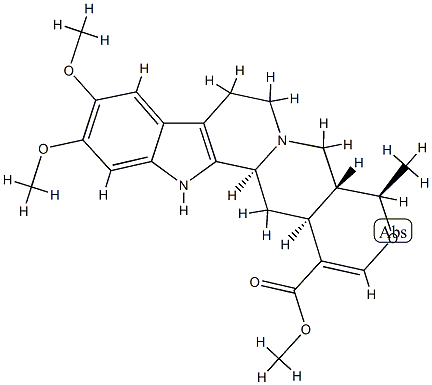 10,11-Dimethoxy-19β-methyl-16,17-didehydro-18-oxayohimban-16-carboxylic acid methyl ester Structure