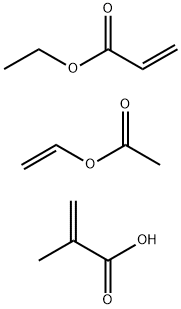 2-Propenoic acid, 2-methyl-, polymer with ethenyl acetate and ethyl 2-propenoate Structure
