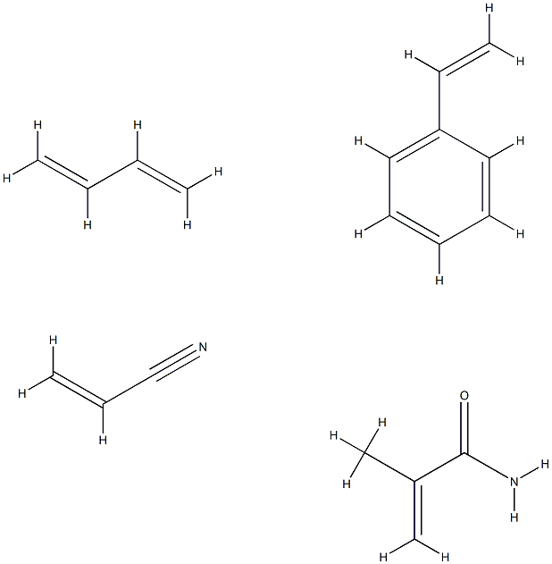 2-甲基-2-丙烯酰胺与1,3-丁二烯、乙烯基苯和2-丙烯腈的聚合物 结构式